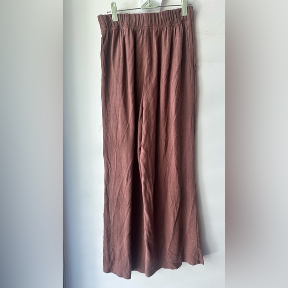 Z Supply, Brown Linen-Blend Wide Leg Pants, Size XS | 2200 - Picture 1 of 6